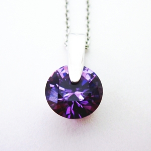 Pinpoint Purple Cubic Zirconia w/chain